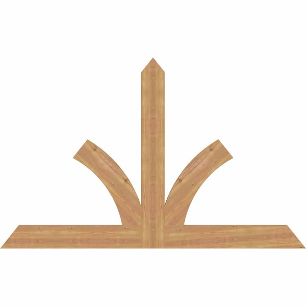 Ekena Millwork Richland Timber Gable Bracket, Western Red Cedar, 72"W x 45"H x 1 1/2"D x 5 1/2"F, 15/12 Pitch GBW072X45X0206RIC00SWR - main